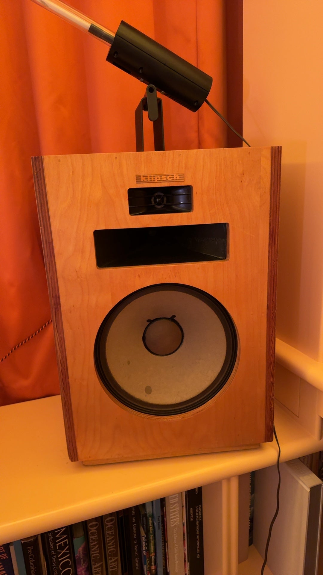 Rare Vintage Klipsch 22" Three-Way Wooden Bookshelf Speakers