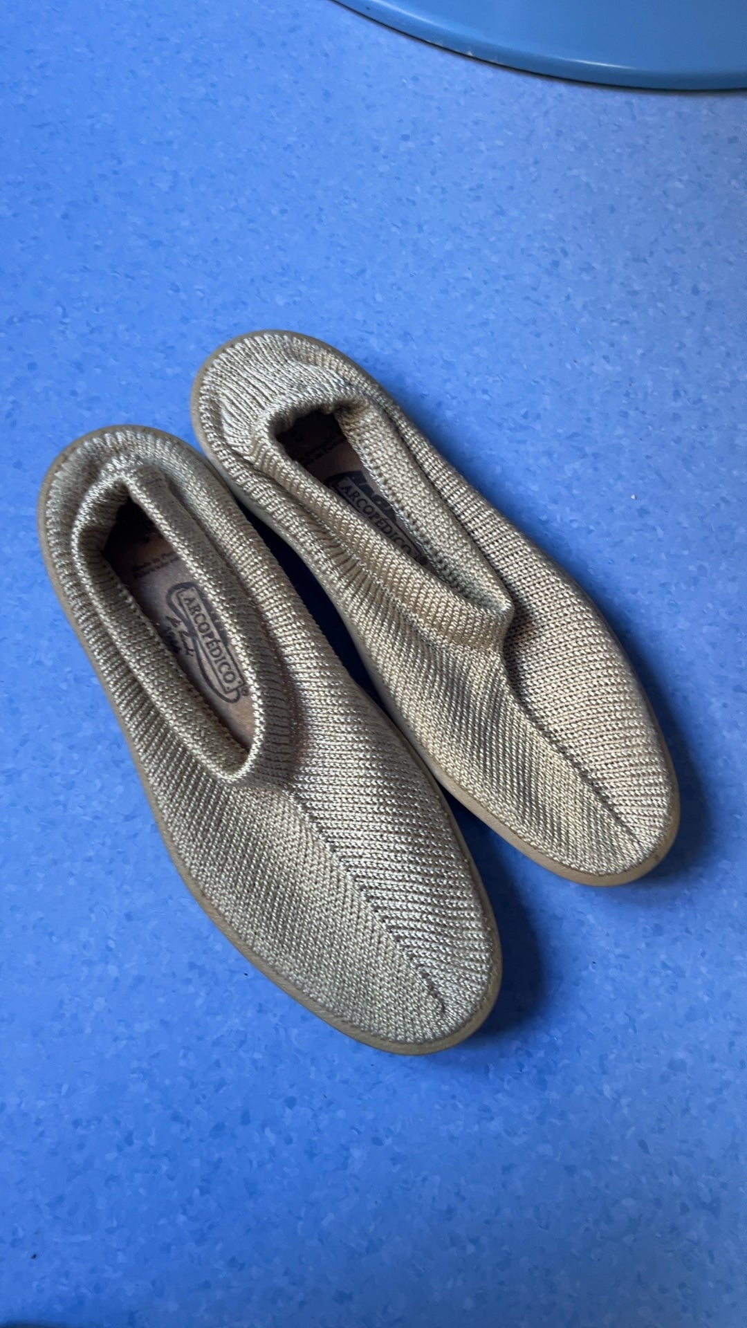 Arcopedico Comfort Knit Slip-On Shoes - Beige