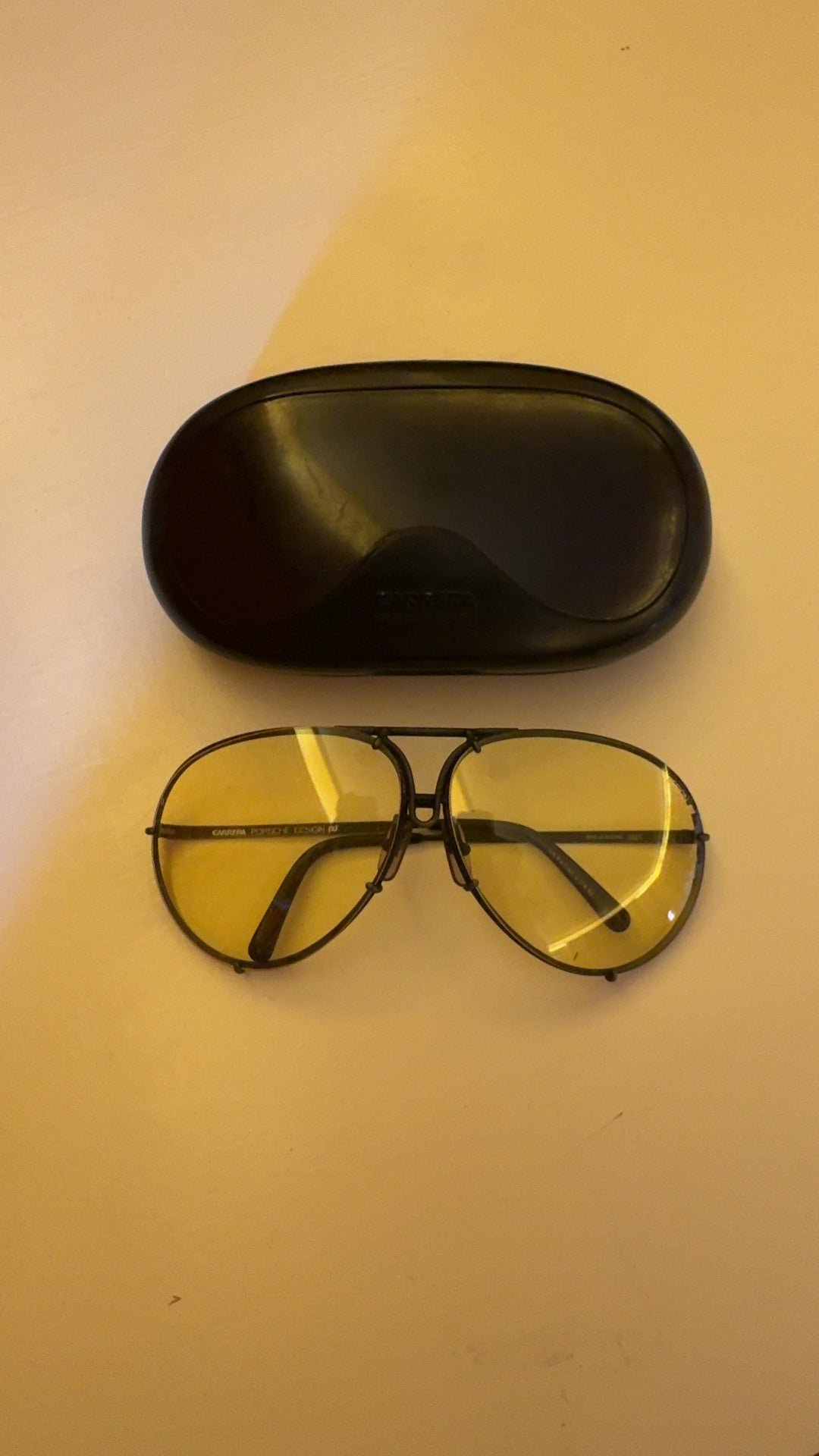 Vintage Porsche Carrera Aviator Sunglasses Gunmetal Grey